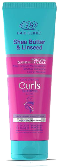 Eva Hair Clinic shampoing cheveux bouclés karité et lin