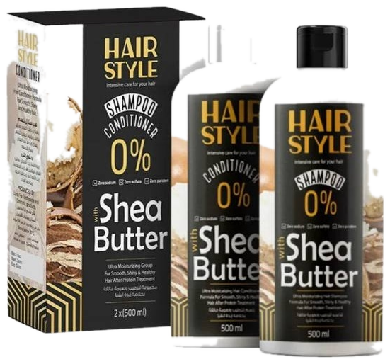 Hair Style shampoing et après-shampoing karité sans sulfates 2×500 ml